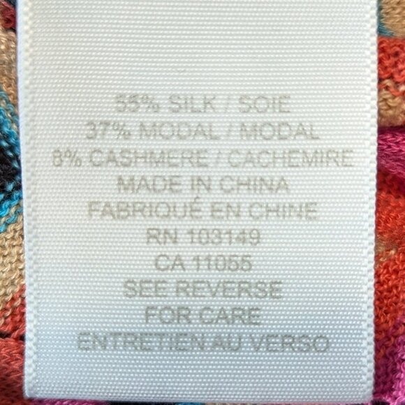 SI-IAE Silk Cashmere Chevron Cardigan | Designer Rainbow Knit - Picture 11 of 12